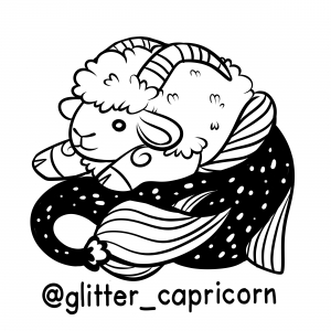 Glitter Capricorn Ilustración