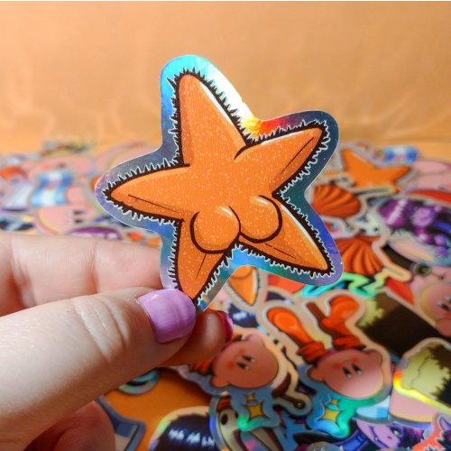 Sticker de vinilo estrella culona