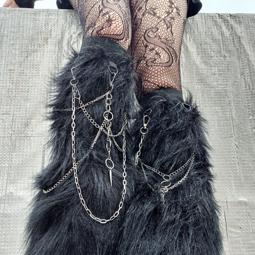 Leg warmers con cadenas