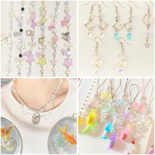 Accesorios con mostacillas