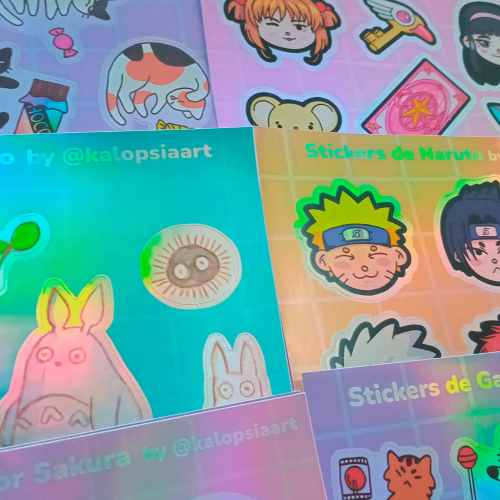 Planchas de Stickers Holo