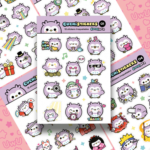 Plancha de stickers transparentes La Cuchiwea