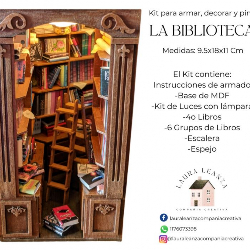 Kit Miniatura Bibliteca