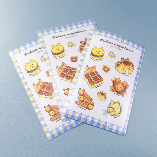 Dulces argentinos - plancha de stickers