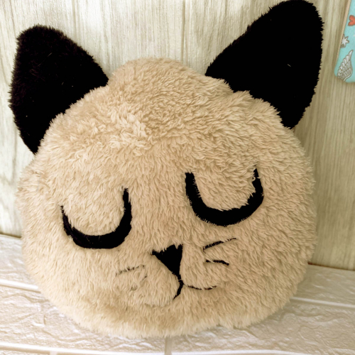 Almohada Peluche Gatito o Perrito 32cm Bordado Artesanal