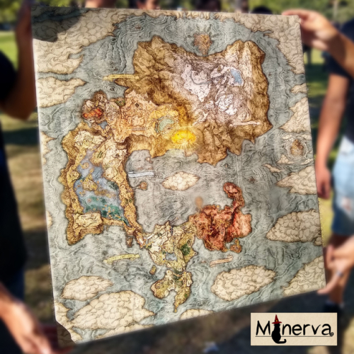 Mapas gigantes en Cuerina/Lona