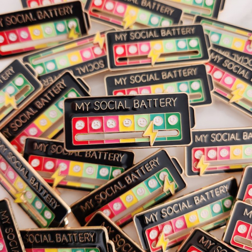 Prendedor My Social Battery