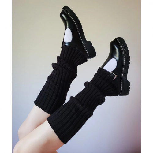 Polainas Simples Negras - Largo 40 cm