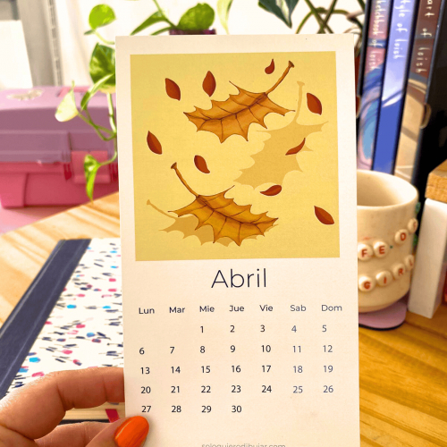 Calendario Ilustrado 2026 Individual - para Scrapbooking