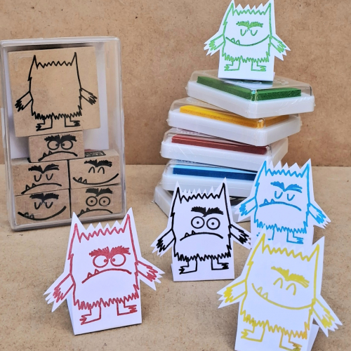 Set de Sellos Monstruos de los Colores
